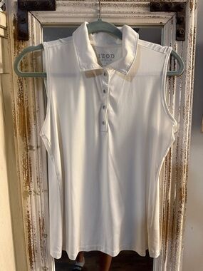 Izod Golf White Sleeveless Polo